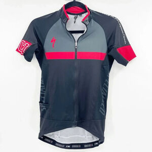Specialized SL Expert Cycling Top Unisex Size S Black Red Gray Zip Up Pockets